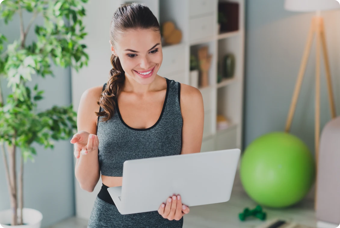 Fitness enthusiast in home gym setting